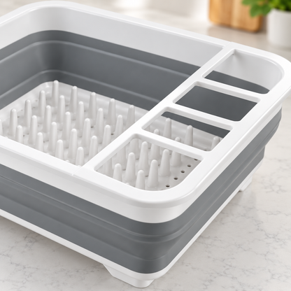 🍽️ Dish Drying Rack | Plastic | Kitchen | Families | Collapsible Storage