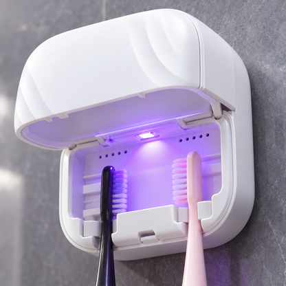 🪥 Toothbrush Sanitizer | ABS Bathroom Storage | Families | UV-Care Design