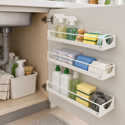 🧺 Cabinet Organizer | Carbon Steel Kitchen | Homeowners | Slim Storage