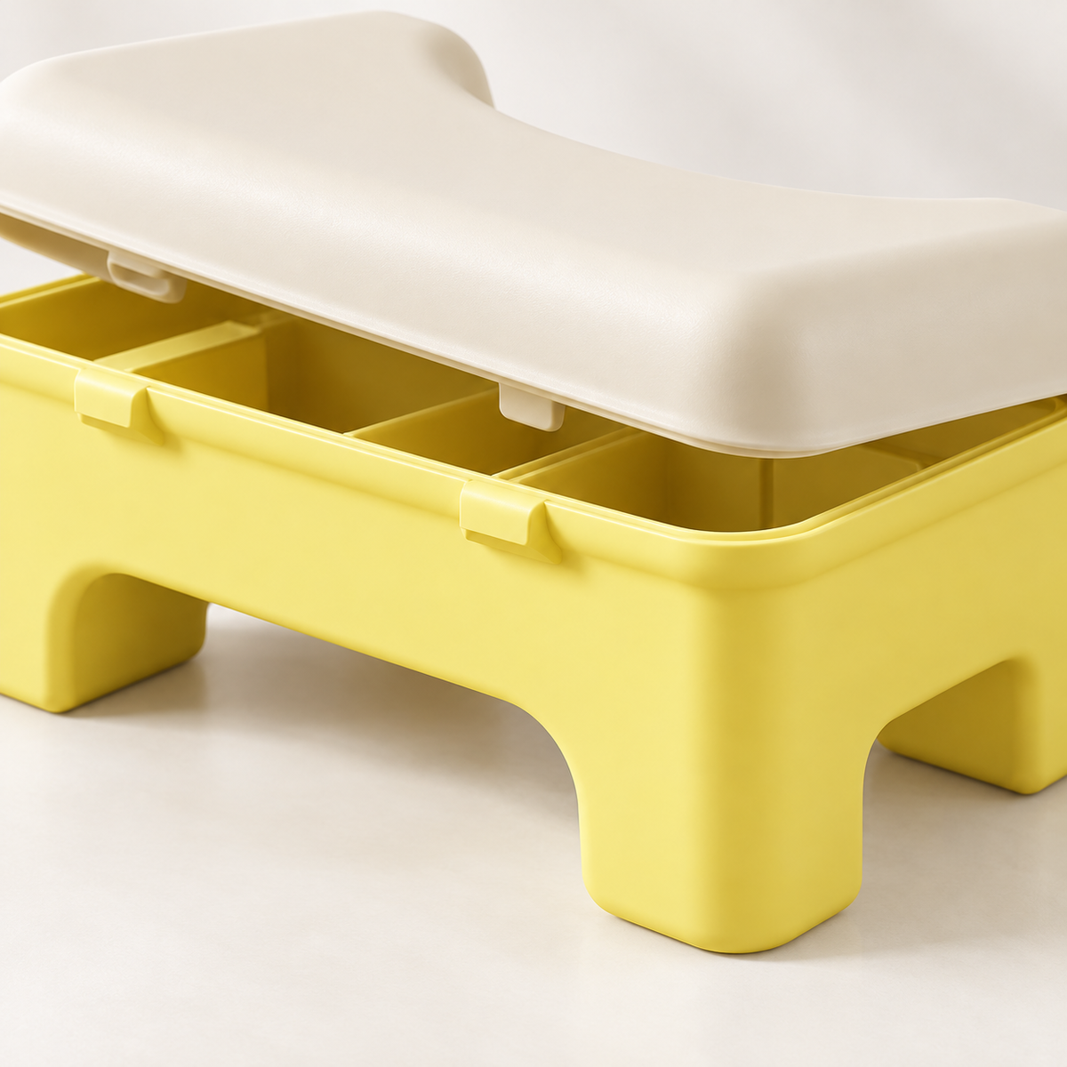🚽 Toilet Stool | Plastic | Bathroom | Families | Hidden Storage Compartment