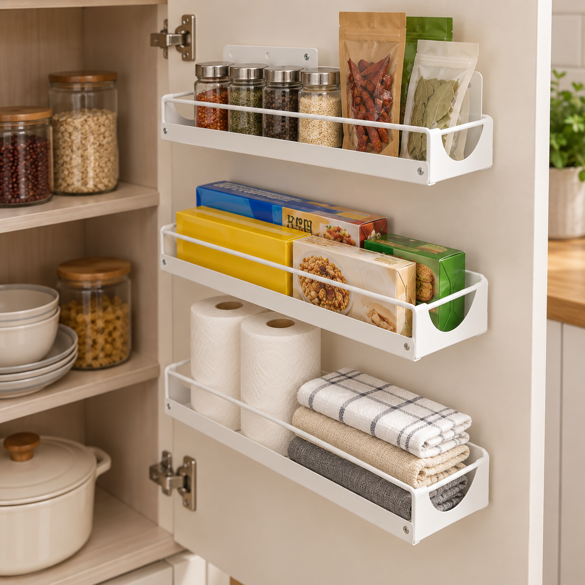 🧺 Cabinet Organizer | Carbon Steel Kitchen | Homeowners | Slim Storage