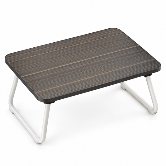 🛏️ Folding Table | Wood-Look Metal | Bedroom | Homeowners | Compact Design