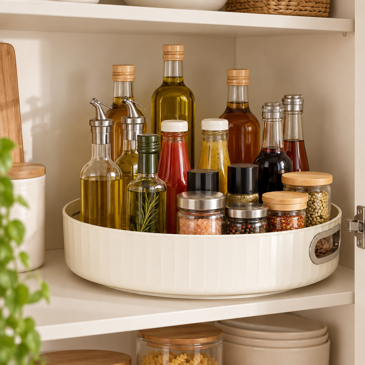 🌀 Lazy Susan | Durable Plastic | Pantry | Home Cooks | 360° Rotation