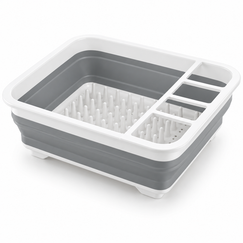 🍽️ Dish Drying Rack | Plastic | Kitchen | Families | Collapsible Storage