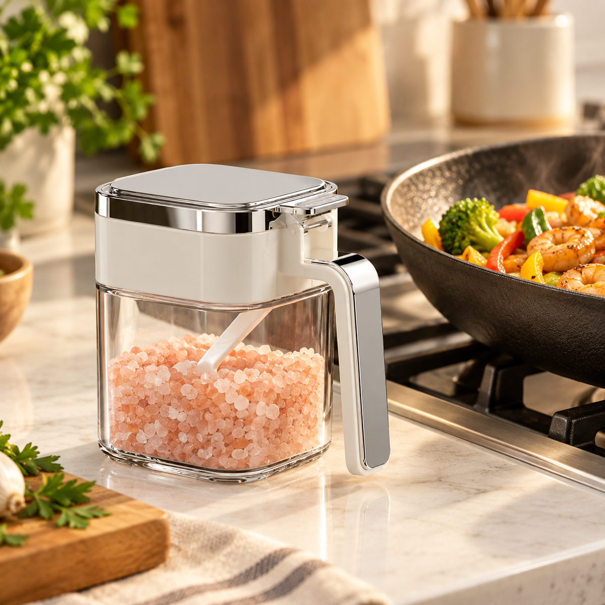 🧂 Spice Storage | Clear Plastic Kitchen | Cooks | Airtight Design