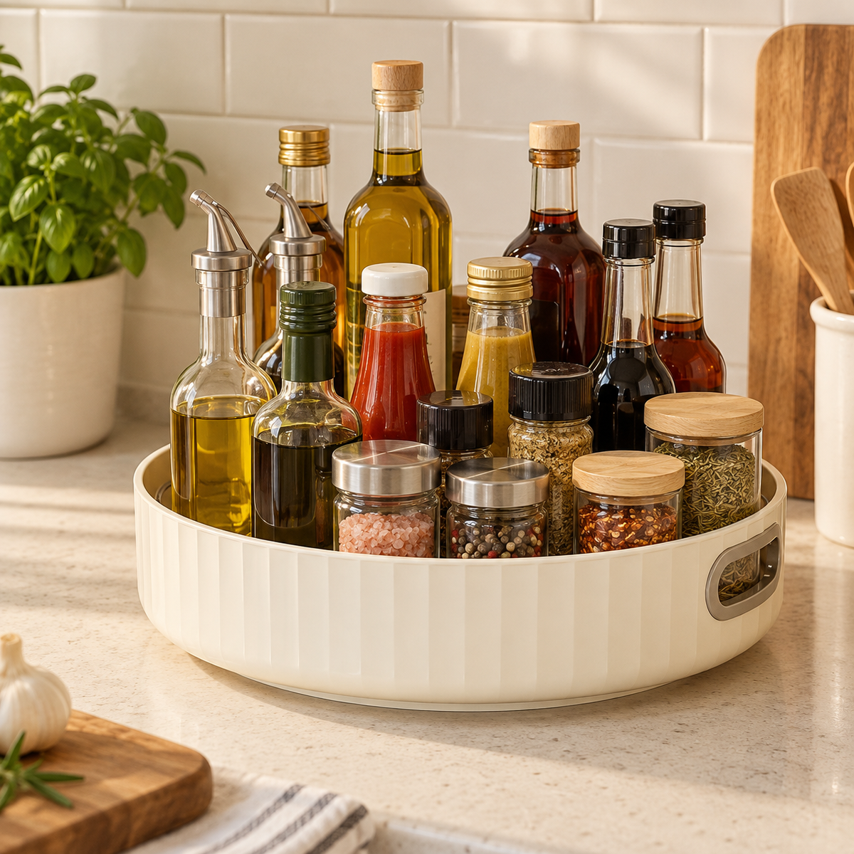 🌀 Lazy Susan | Durable Plastic | Pantry | Home Cooks | 360° Rotation