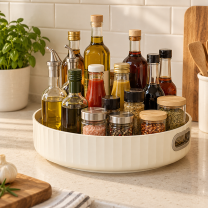 🌀 Lazy Susan | Durable Plastic | Pantry | Home Cooks | 360° Rotation