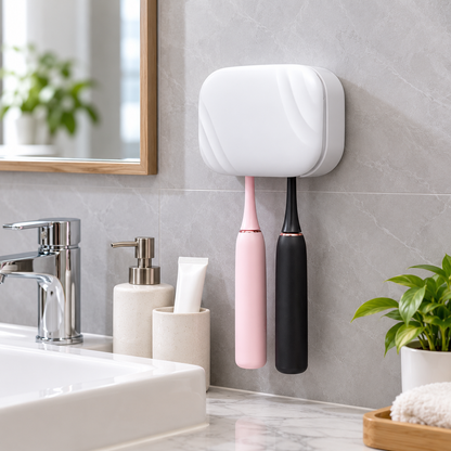 🪥 Toothbrush Sanitizer | ABS Bathroom Storage | Families | UV-Care Design