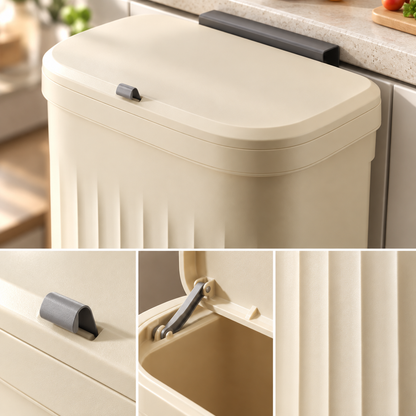 🗑️ Trash Bin | Durable Plastic | Kitchen | Homeowners | Wall-Mounted Convenience