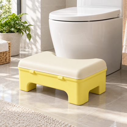 🚽 Toilet Stool | Plastic | Bathroom | Families | Hidden Storage Compartment