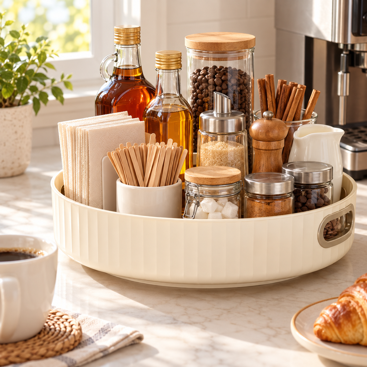 🌀 Lazy Susan | Durable Plastic | Pantry | Home Cooks | 360° Rotation