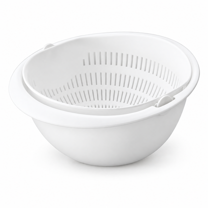 🥗 Drain Basket | Plastic | Kitchen | Home Cooks | Rotating Strainer