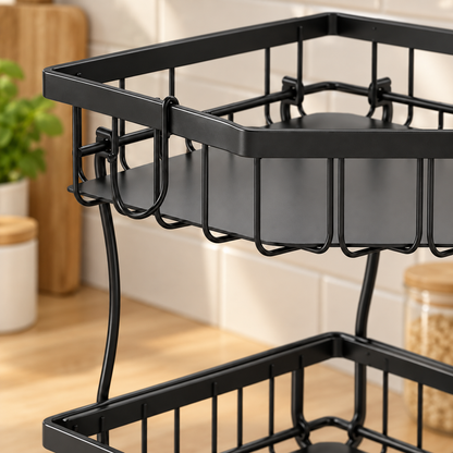 🍎 Fruit Basket | Metal Kitchen | Home Cooks | Two-Tier Storage